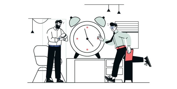 guys running to finish their job in time