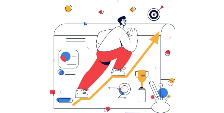 man steps toward his goals with determination and grace