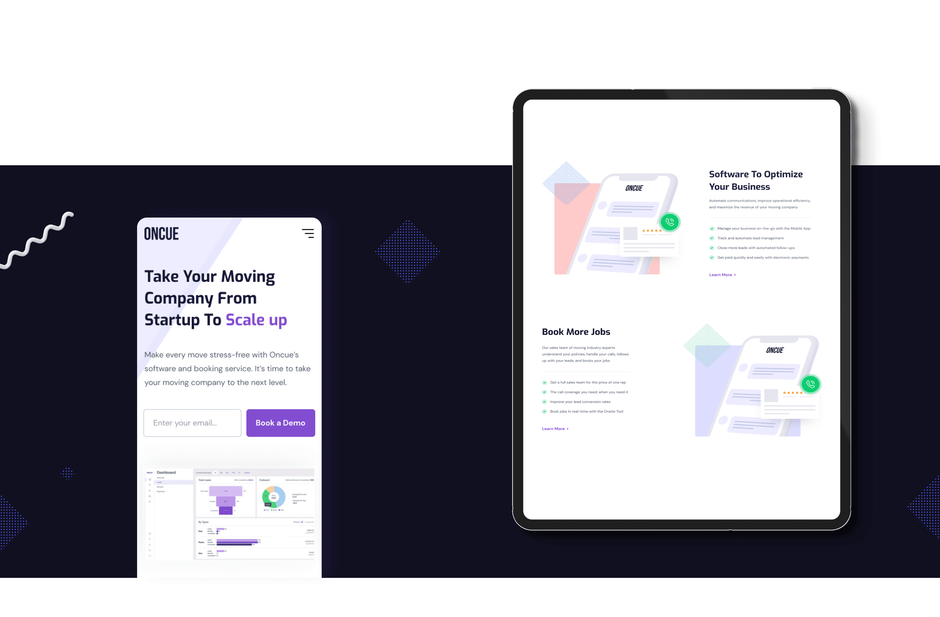 Mobile-friendly website development for on-the-go moving clients