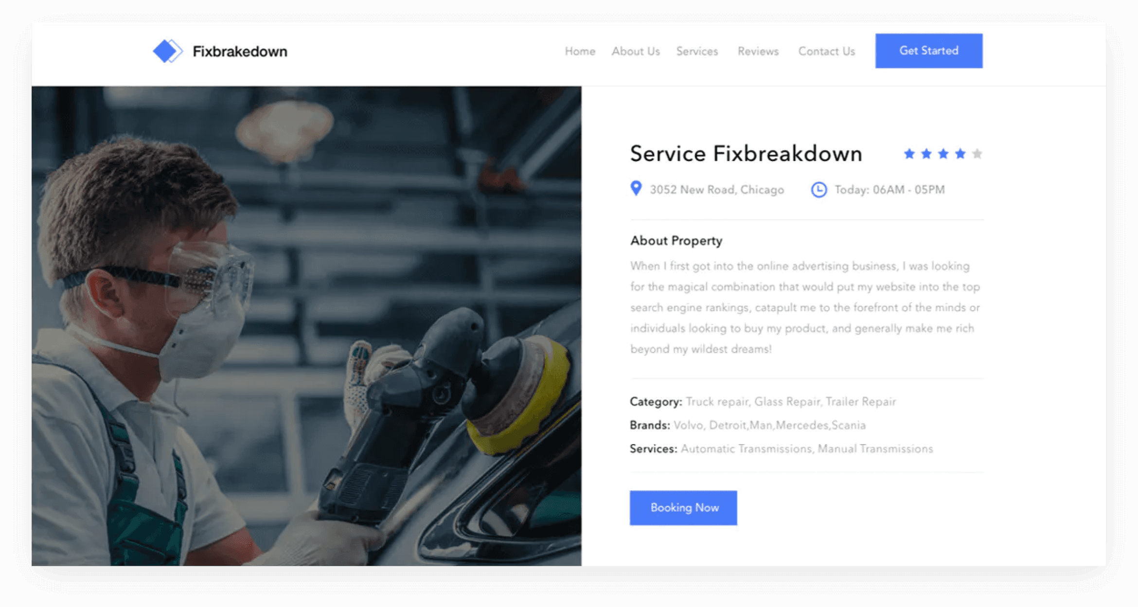 Fixbreakdown service booking