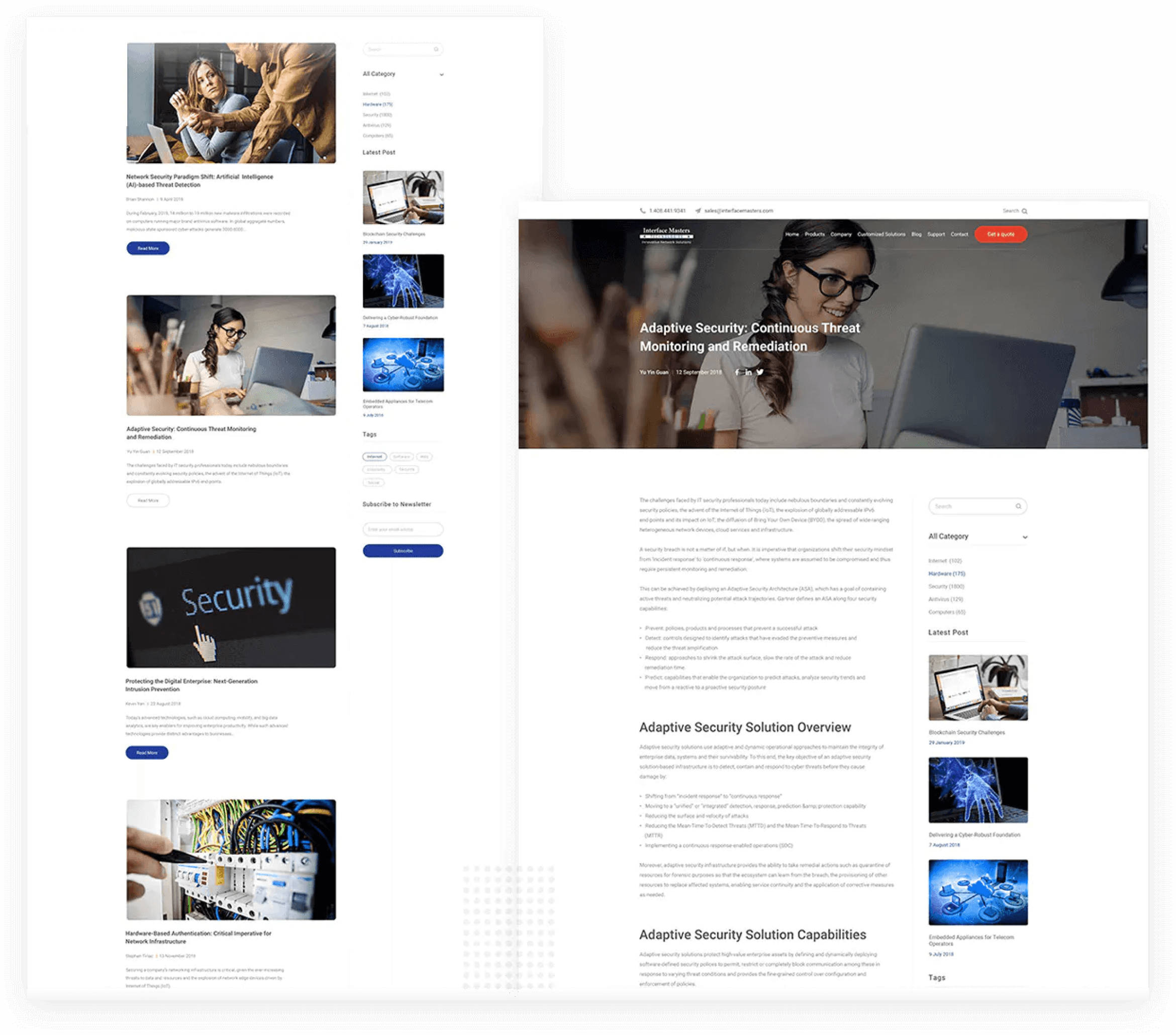 interface masters page showcase