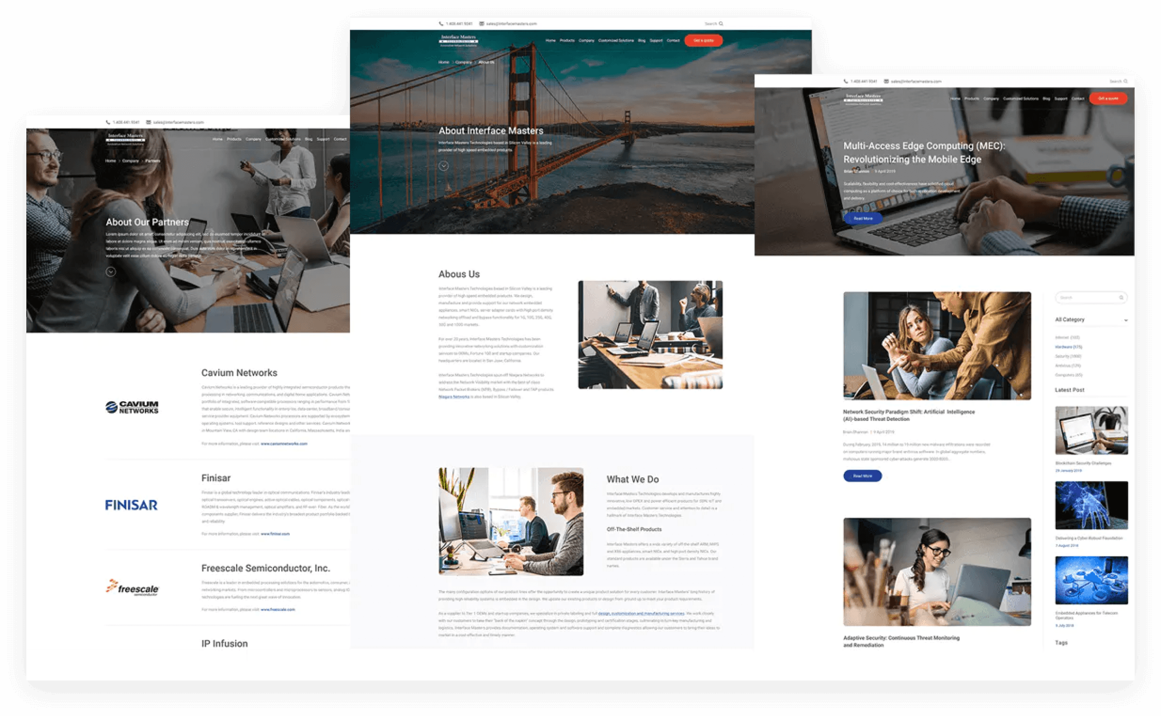interface masters showcase page