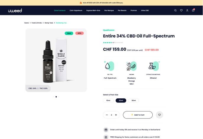 displaying CBD product design with desktop