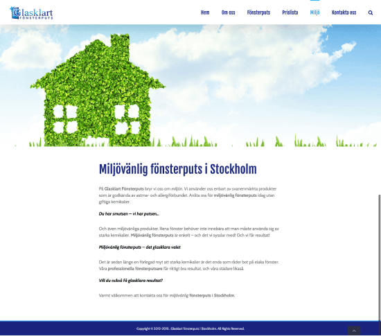Info Page Glasklart before