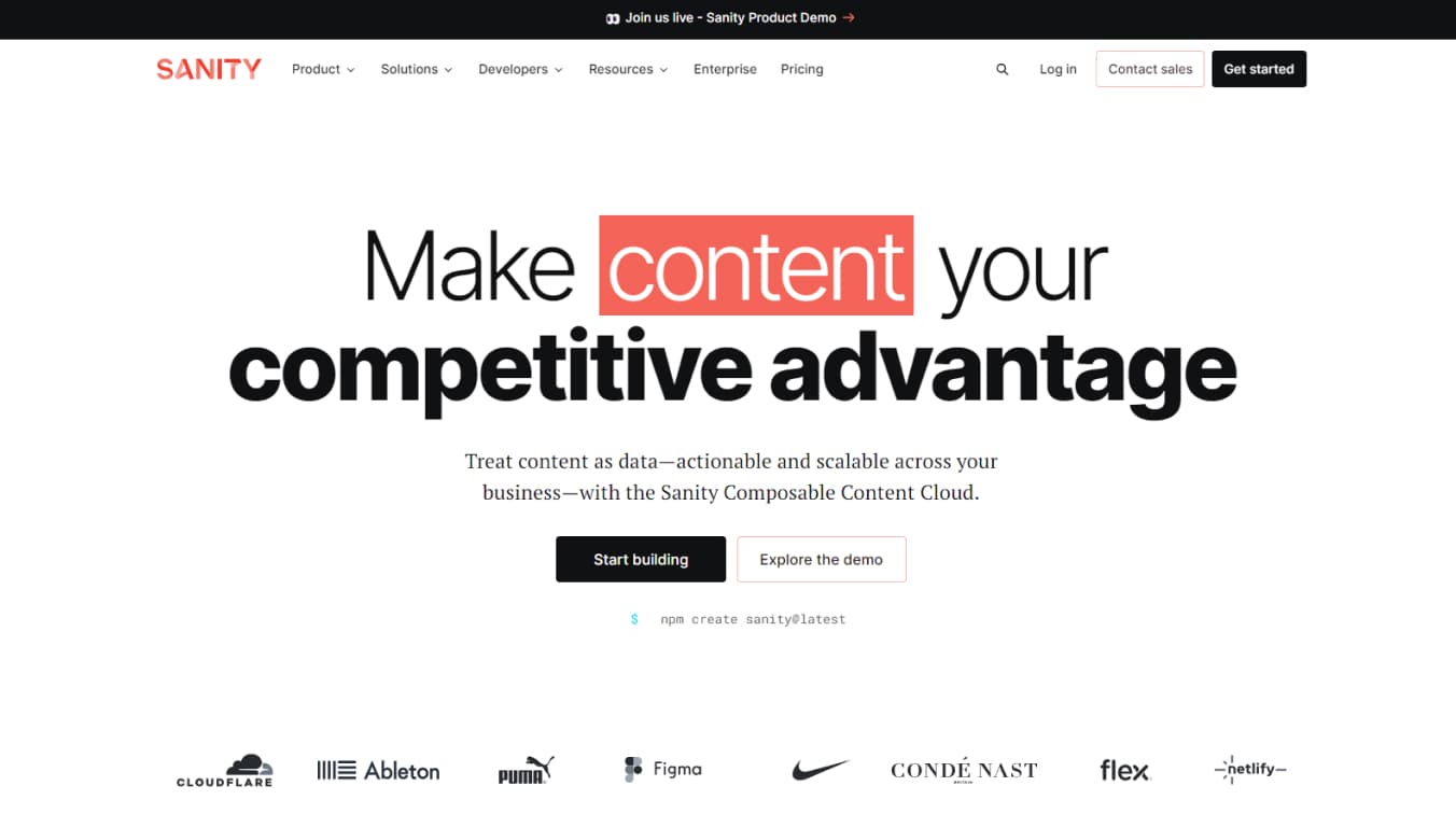 Sanity Headless option