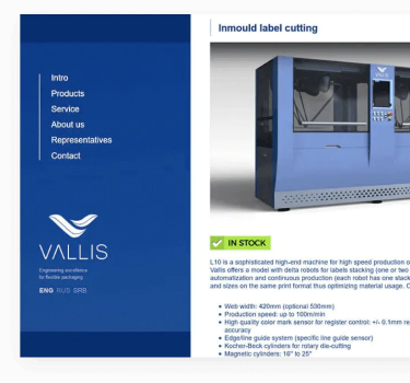 vallis technologies clean design of product mobile