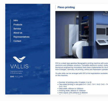 vallis technologies clean design showcase mobile