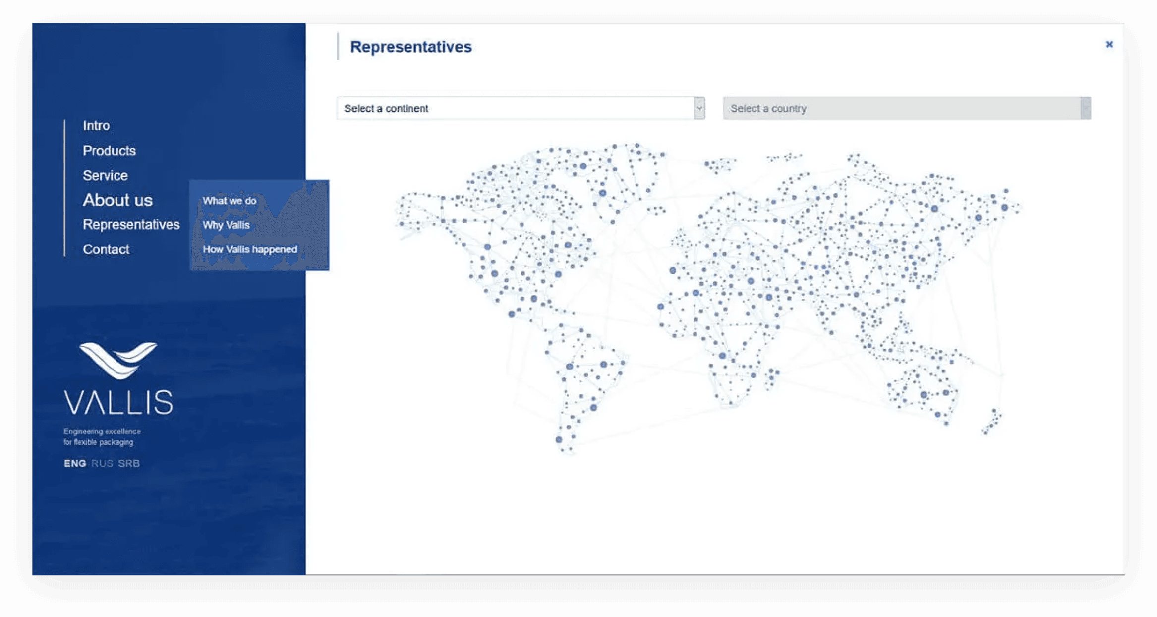 vallis tehnologies world maps and connections