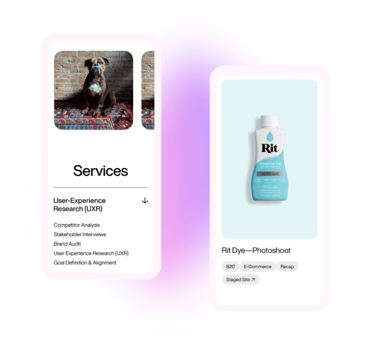 BBG preview mobile website on mobile device two phone
