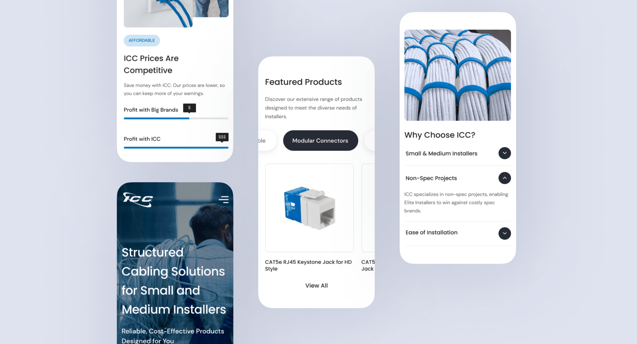 ICC Prezentation of mobile view eCOmmerce website