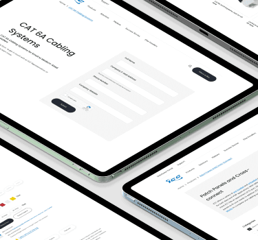 Slide screens of images of ICC eCommerce mobile